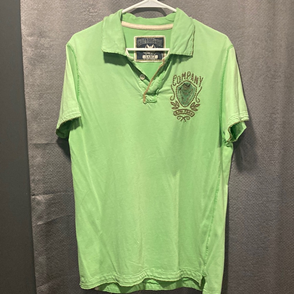 Company 81 men short sleeve shirt green size L